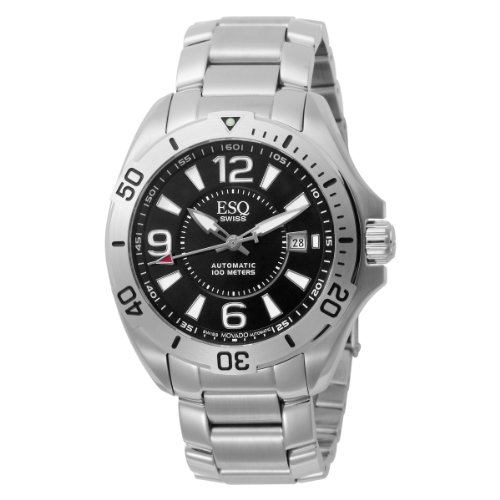 ESQ by Movado Men's 7301350 Submersible Stainless Steel Bracelet Black Dial Watch