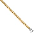 14K Yellow Gold Diamond Accent Panther Link Bracelet - 7.5 inches