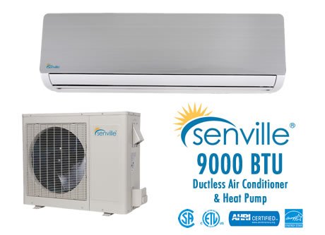 Senville 9000 BTU Ductless Air Conditioner and Heat Pump - Energy Star