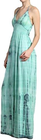 Chatoyant Women's Tie Dye Maxi Dress S Green