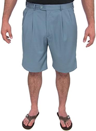 Divots Pleated Front Golf Shorts, 38" Slate Gray