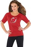 New Jersey Devils Women's Slit Shoulder Top from Touch by Alyssa Milano