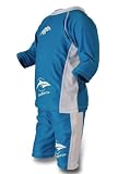 from Konfidence Konfidence NEW Kids Sun Safe UV PBT T-Shirts/Tops - Cyan/White - 1-2 yrs (98 Sun Protection)