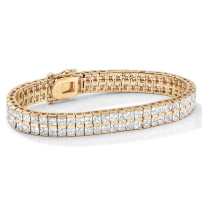 DiamonUltra™ Cubic Zirconia Tennis 14k Gold-Plated Bracelet