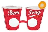 Elope Beer Pong Glasses, Red, One Size