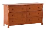 Stork Craft Carrara 6 Drawer Dresser, Oak