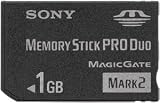 Sony MSMT1G 1GB Memory Stick PRO Duo (Mark2) Media