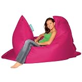 BAZAAR BAG ® - Giant Beanbag PINK - Indoor & Outdoor Bean Bag - MASSIVE 180x140cm - GREAT for Garden