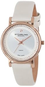 Stuhrling Original Women's 734LS2.SET.01 Ascot Castorra Elite Swiss Quartz Diamond White Watch with Additional Strap
