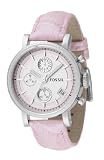 Fossil Women's ES2201 Chronograph Pink Leather Watch