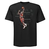 NBA Men's Portland Blazers Brandon Roy Sound of the Dribble Short Sleeve Basic Tee, Black, Medium