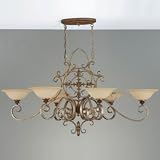 Alderson Oval Chandelier in Gilded Imperial Silver and Pecan