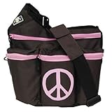 IMAGE OF Diaper Dude Peace Diva Bag - Brown w/Pink-Brown/Pink