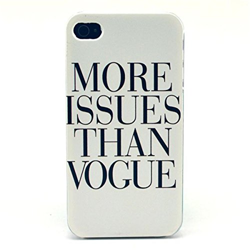Painted Cute funny Picture Hard Back Case Cover Skin For Apple iPhone4 4G 4S -More issues than vogue (Package includes: 1 X Screen Protector and Stylus Pen image”Gift_Source”)