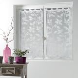 Paire de voilage droit (H90 cm) Eden Blanc