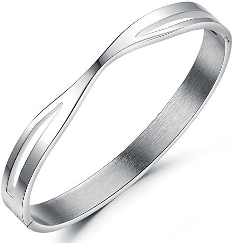 Shiny Love Jewelry Corss Silver Stailess Steel Men Women Cuff Bangle Bracelet Fashion Couple Jewelry