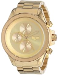 Vestal Unisex ZR2003 ZR-2 Minimalist Polished Gold-Tone Stainless Steel Chronograph Watch