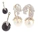 Jacqueline Kennedy Collection - Floral Drop Leaf Dual Earrings