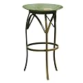 Ceramic Birdbath with Yellow Warbler