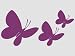 Produkt-Bild: Wandtattoo Schmetterlinge 3 St&uuml;ck Wandaufkleber Motiv 7-violett_40