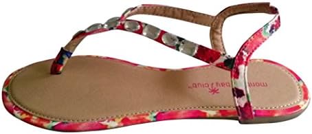 Montego Bay Club Multicolor Iridescent Stones Sandal Size 8