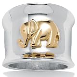 10k Gold/Silver Elephant Ring