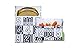 Lunchskins Reusable 2-Pack Bag Set, Navy Numbers (1 Sandwich + 1 Snack)
