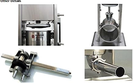 5L 15lbs Commercial Stainless Steel Vertical Sausage Stuffer Meat Filler