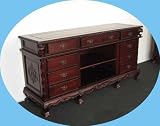 Kommode im Empire Stil Sideboard massiv Mahagoni Holz