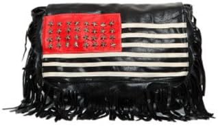 Usa Fringed Messenger Bag (Black)