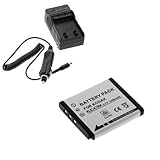 Lithium-Ion Battery + Battery Charger with Car Adapter for Casio Exilim Car ....