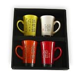 Coffret 4 Mugs Couleurs Calligraphies
