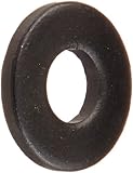 Steel Flat Washer, Black Oxide Finish, ASME B18.22.1, No. 8 Screw Size, 3/16" ID, 7/16" OD, 0.049" Thick (Pack of 100)