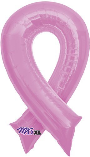 Single Source Party Supplies36" Breast Cancer Ribbon Shape Mylar Foil Balloon