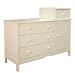 Combo Dresser with Cabinet in White Finish
