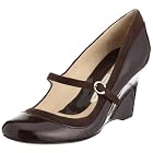 [ナッツリー] enamel strap wedge pumps