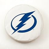 Tampa Bay Lightning NHL Tire Cover White Size: E10 - 30 x 10 Inch