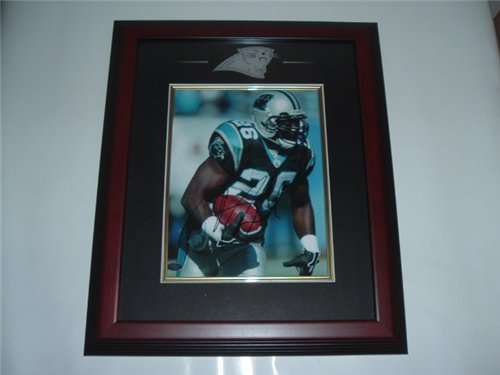 DeShaun Foster Autographed/Hand Signed Carolina Panthers 8 x 10 Photo - Custom Framed
