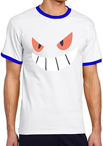 Gengar Halloween Face Contrast Ringer Tees For Boys