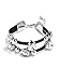 GUESS Women's Silver-Tone and Faux-Leather Friendship Bracelet