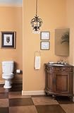Belle Foret BF80039R Single Basin Bathroom Corner Vanity, Dark Oak