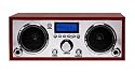 Elta 3506 Stereo Radio mit Uhr silber/ Holz