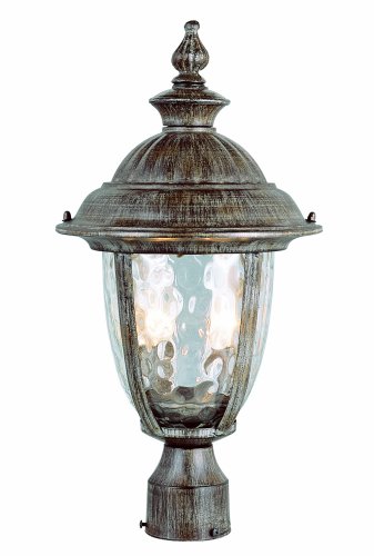 Trans Globe Lighting 5903 BRT 19-Inch 2-Light Outdoor Post Top Lantern Burnished Rust