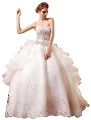 Sexy Backless Crystals Applique Beaded Lace Crystal Chiffon/Taffeta/Tulle  Dress