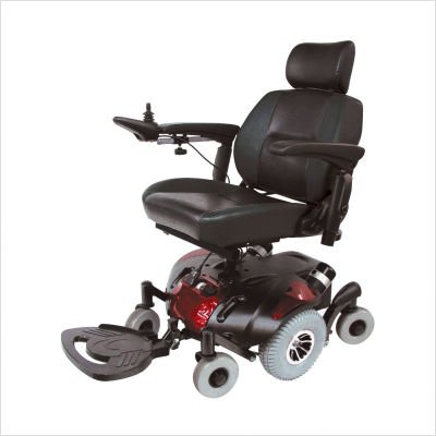 Drive Medical Image GT Mid Wheel Drive Power Wheelchair with Captains Seat, Blue