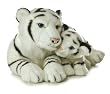 WHITE TIGER MAMA AND BABY PLUSH TOY 16"