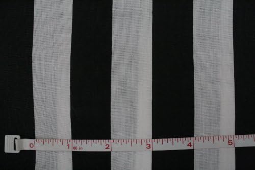 54" Premier Prints Canopy Stripe 1" Black/white Fabric Sold By the Yard