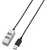 ELECOM USBHUB2.0 スマートハブ バスパワー 3ポート 0.3m シルバー U2H-TZ303BSVの画像