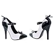 5 Inch Heel Sexy Shoes Two Tone Oxford Pump Shoes Mary Jane Shoes White Black