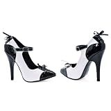 5 Inch Heel Sexy Shoes Two Tone Oxford Pump Shoes Mary Jane Shoes White Black